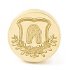 Golden Tone Round Wax Seal Brass Stamp Heads AJEW-Z034-02G-A-1