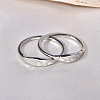 Sun Pattern 304 Stainless Steel Finger Rings FS-WG90263-07-1