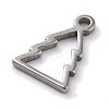 Anti-Tarnish 304 Stainless Steel Charms STAS-R003-01P-06-2