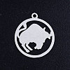 Tarnish Resistant 201 Stainless Steel Pendants STAS-S105-JN362-2-1