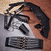 Medieval Style Adjustable PU Leather with Iron Fencing Sheath AJEW-OC0005-09-4