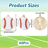 60Pcs Rack Plating Alloy Enamel Pendants FIND-SC0012-49-2