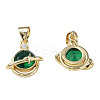 Brass Micro Pave Cubic Zirconia Pendants ZIRC-N039-238-1