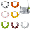 7Pcs Wood Sports Ball Beads Pendant Decoration HJEW-PH02177-1