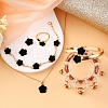 Flower Alloy Acrylic Cuff Bangles & Link Bracelets & Stud Earrings & Pendant Necklaces & Rings WG72368-01-2