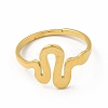 Ion Plating(IP) 304 Stainless Steel Snake Adjustable Ring for Women LS-RJEW-B027-25G-2