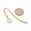 Dyed Natural Malaysia Jade Imitation Amazonite Bookmarks AJEW-JK00271-05-2