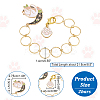 Alloy Enamel Paw Print & Moon with Cat Charm Knitting Row Counter Chains HJEW-PH01812-2