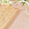 40Pcs 4 Style Rack Plating Eco-friendly Brass Huggie Hoop Earring Findings KK-FH0003-98-5