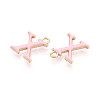 Rack Plating Alloy Enamel Pendants ENAM-T024-53X-G-2