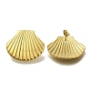 Ion Plating(IP) 304 Stainless Steel Shell Shape Stud Earrings for Women EJEW-U027-04G-1