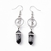 Gemstone Bullet & Dancer Dangle Earrings EJEW-I276-05P-3