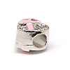 Platinum Plated Alloy Rhinestone European Beads LS-X-MPDL-A023-B05-2