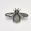 Natural Green Aventurine Brooches/Pendants G-S353-08H-2