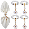 Christmas Theme Glass Beaded Napkin Rings AJEW-SC00032-1