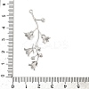 Three-Dimensional Flower Brass Pendants KK-V006-02P-01-4