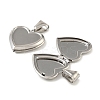 316 Stainless Steel Locket Pendants STAS-K321-26P-2
