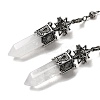 Natural Quartz Crystal Faceted Bullet Pointed Dowsing Pendulums G-B149-14AS-07-2