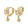 Brass Micro Pave Cubic Zirconia Dangle Earring EJEW-L271-04KCG-04-1