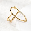 5Pcs 304 Stainless Steel Open Cuff Rings for Women RJEW-K313-12G-2