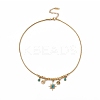 Synthetic Turquoise Pendant Necklace with 304 Stainless Steel Round Snake Chains LS-NJEW-P269-07B-G-2
