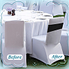 Polyester Elastic Elegant Satin Chair Cover Sashes AJEW-WH0678-86B-4