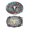 WADORN 2Pcs 2 Style Alloy Smooth Buckles FIND-WR0010-41-1