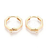 Brass Hoop Earring Findings KK-N267-33G-1