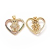 Brass Micro Pave Colorful Cubic Zirconia Pendants ZIRC-F134-01G-1