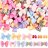 80Pcs 4 Styles Resin Cabochons CRES-SC0003-06D-1