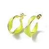 Enamel Twist Stud Earrings EJEW-P214-03G-04-1