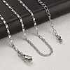 Brass Link Chain Necklaces for Women NJEW-D302-17P-3
