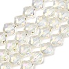 Electroplate Transparent Glass Beads Strands GL-CBA7A17-02A-05-1