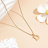 1pc 304 Stainless Steel Letter Pendant Necklaces NJEW-LP0001-38D-G-3