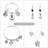 45Pcs 9 Styles Tibetan Style Alloy Pendants TIBEP-CJ0002-74-7