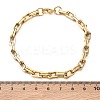 304 Stainless Steel Double Rectangle Link Chain Bracelets SA-CBA2696-05G-5
