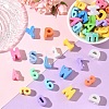 46Pcs UV Plating Opaque Acrylic Beads SACR-YW0001-98-4