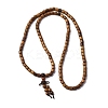 Wood Round Beads Wrap Bracelets BJEW-U041-02A-4