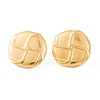 Ion Plating(IP) Flat Round 304 Stainless Steel Stud Earrings for Women EJEW-L272-014G-1