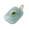 Natural Amazonite Faceted Pendants G-B186-01G-09-2