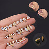 Brass Micro Pave Clear Cubic Zirconia Cartilage Earrings WGF4DCF-20-1