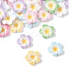 70Pcs 7 Colors Plumeria Flower Opaque Resin Cabochons CRES-FS0001-32-2