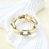 Brass Micro Pave Clear Cubic Zirconia Cuff Rings for Women RJEW-G347-02G-3