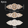 Alloy Glass Rhinestone Cloth Cabochons DIY-WH0265-46G-2