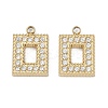 304 Stainless Steel Micro Pave Cubic Zirconia Pendants STAS-I325-025G-01-1