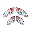 4Pcs 4 Styles Transparent Epoxy Resin Pendants RESI-B032-03A-1