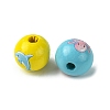 45Pcs 9 Styles Natural Wood European Beads WOOD-FS0001-27-2