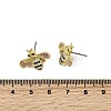 Brass Colorful Cubic Zirconia Bees Stud Earrings EJEW-L261-017G-5
