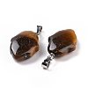 Natural Tiger Eye Pendants G-B041-03P-04-3