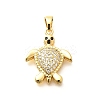 Brass Micro Pave Cubic Zirconia Pendants KK-G519-18G-05-1